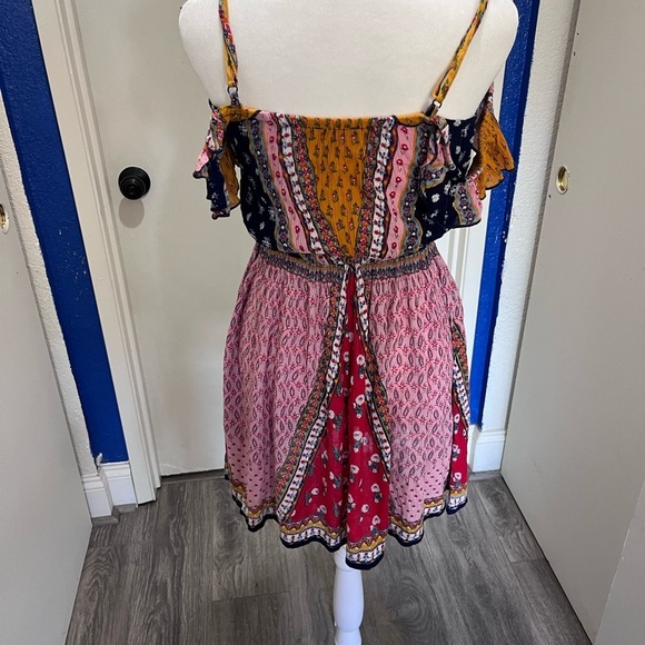 Boho Patchwork Mini Dress XS/S — Patriots of Peace - Picture 5 of 7